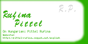 rufina pittel business card